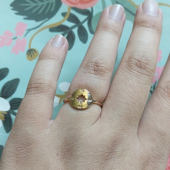 Nwot rose gold compass ring size 7 - Picture 1 of 2